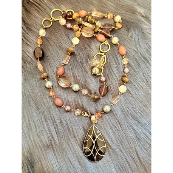 Long Lia Sophia Slip On Pendant Necklace - Picture 6 of 7